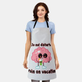 Hersenen op vakantie schort (Gedragen)