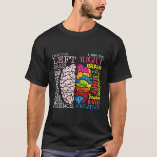 Hersenen P Neurowetenschap van links en rechts T-shirt