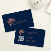 Hersenen Psycholoog Therapeut Psychiater QR-code Visitekaartje