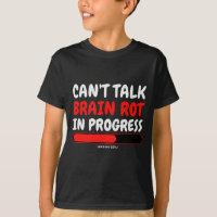 Hersenen Rot T-shirt voor kinderen Brainrot Woord 