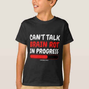 Hersenen Rot T-shirt voor kinderen Brainrot Woord