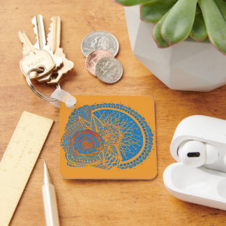 Hersenen schedel Sleutelhanger