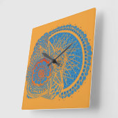 Hersenen schedelwandklok vierkante klok (Hoek)