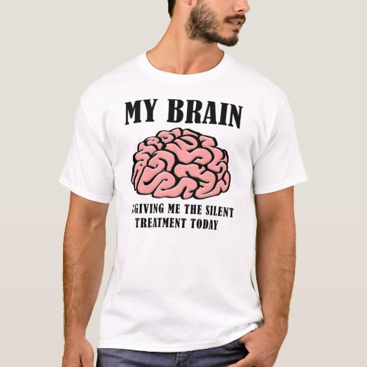 Hersenen Stilzwijgen Grappige T-Shirt (Voorkant)