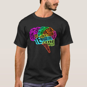 Hersenen Typografie RN Neurowetenschappen IC-Verpl T-shirt