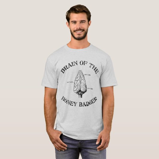 Hersenen van de Honey Badger T-shirt (Voorkant volledig)