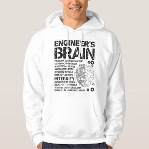Hersenen van ingenieur Grappig procestechnicus Man Hoodie