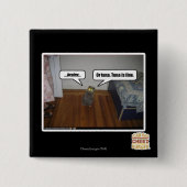 hersenen vierkante button 5,1 cm (Voorkant)