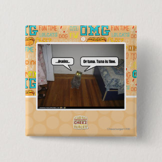 hersenen vierkante button 5,1 cm