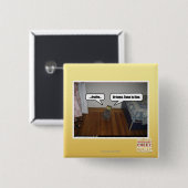 hersenen vierkante button 5,1 cm (Voorkant /achterkant)