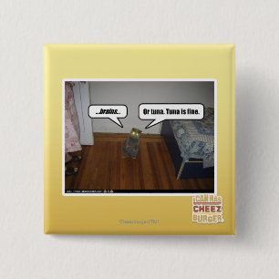 hersenen vierkante button 5,1 cm