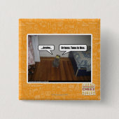 hersenen vierkante button 5,1 cm (Voorkant)