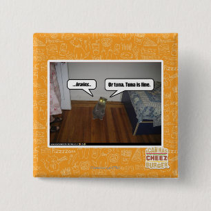 hersenen vierkante button 5,1 cm