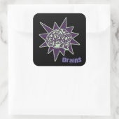 Hersenen! Vierkante Sticker (Tas)