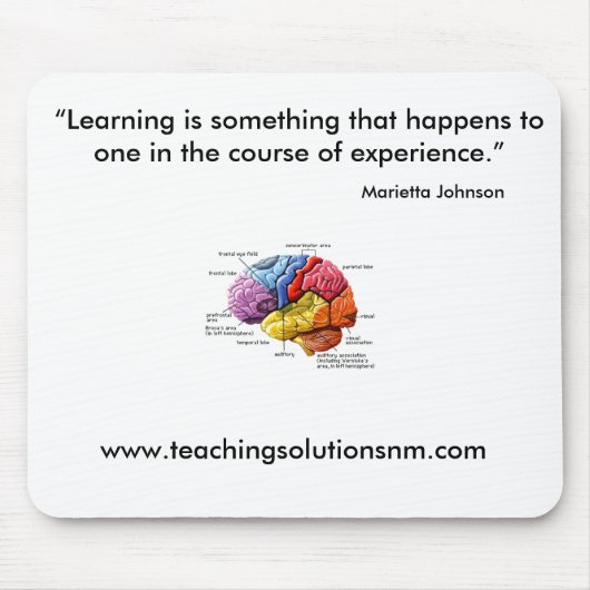 hersenen, www.teachingsolutionsnm.com, "Leren... Muismat (Voorkant)