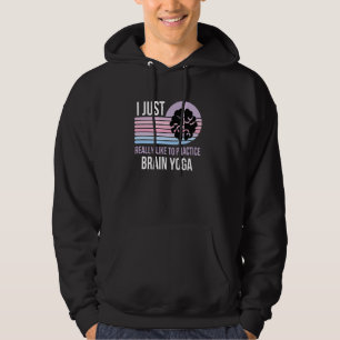 Hersenen Yoga Liefde Spirituele Praktijk Retro Med Hoodie