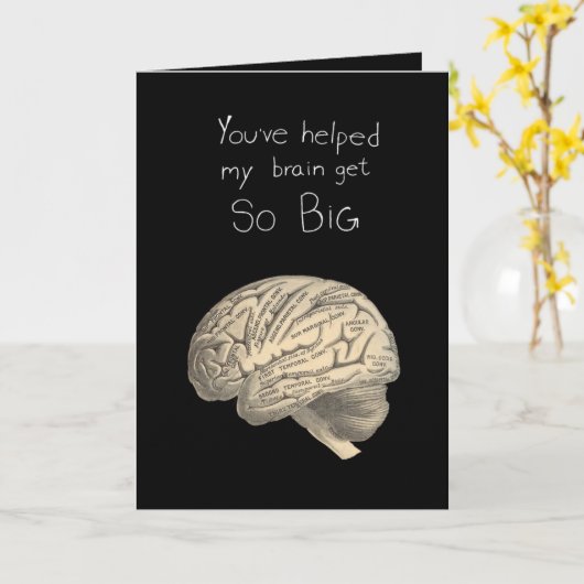 Hersenen zo groot kaart (Gele Bloem)