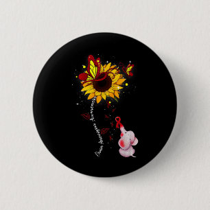 Hersenenaneurysma bewustzijn zonnebloem olifant ma ronde button 5,7 cm