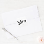 Hersenenhiërogliefen Vierkante Sticker (Envelop)