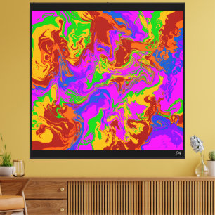 Hersenenpap in Abstract Canvas Afdruk