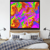 Hersenenpap in Abstract Canvas Afdruk (Insitu (Slaapkamer))