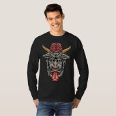 Hersenetende Zombie Buffel Stier Eng Halloween T-shirt (Voorkant volledig)