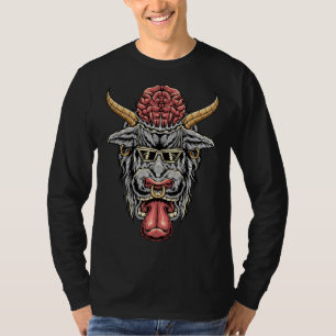 Hersenetende Zombie Buffel Stier Eng Halloween T-shirt