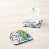 hersengeest psychologie idee hart bier onderzetter (Rechterzijde)