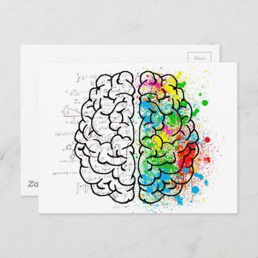 hersengeest psychologie idee hart briefkaart (Voorkant / Achterkant)