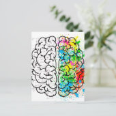hersengeest psychologie idee hart briefkaart (Staand voorkant)