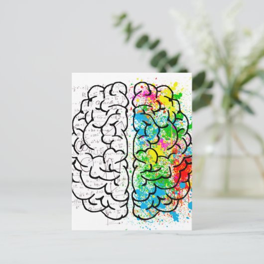 hersengeest psychologie idee hart briefkaart (Staand voorkant)