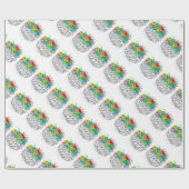 hersengeest psychologie idee hart cadeaupapier (Vlak)