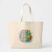 hersengeest psychologie idee hart grote tote bag (Voorkant)