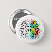 hersengeest psychologie idee hart ronde button 5,7 cm (Voorkant /achterkant)