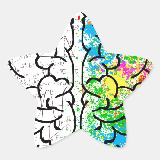 hersengeest psychologie idee hart ster sticker (Voorkant)