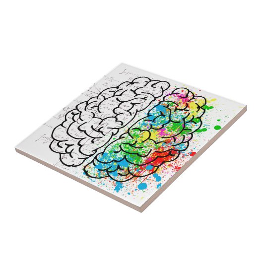 hersengeest psychologie idee hart tegeltje (Zijkant)