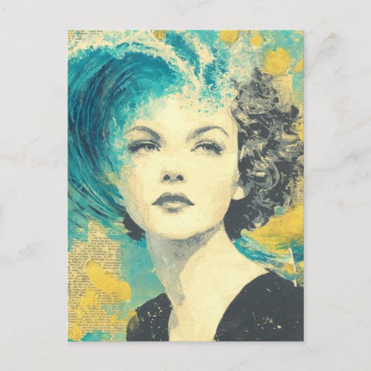 hersengolfcollage briefkaart (Voorkant)