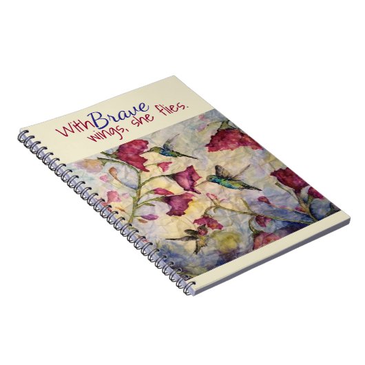 Herseninspiratie-Hummingbird Art-notebook Notitieboek (Rechterzijde)