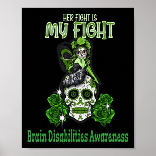 Herseninvaliditeit Bewustzijn Haar strijd is mijn Poster (Voorkant)