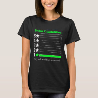 Herseninvaliditeit Zeer slecht Invaliditeitsbewust T-shirt