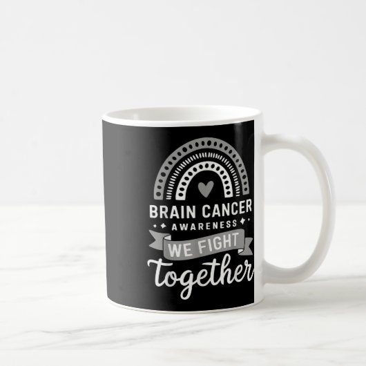 Hersenkanker Bewustzijn dat we samen vechten Herse Koffiemok (Rechts)