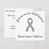Hersenkanker Einde van Chemo Party Uitnodiging (Voorkant / Achterkant)