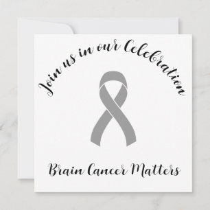 Hersenkanker Einde van Chemo Party Uitnodiging