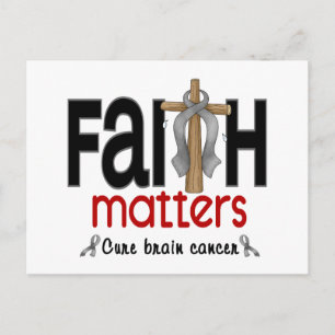 Hersenkanker Faith Matters Cross 1 Briefkaart