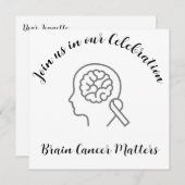 Hersenkanker grijs lint einde van de behandeling kaart (Voorkant / Achterkant)