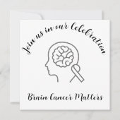 Hersenkanker grijs lint einde van de behandeling kaart (Voorkant)