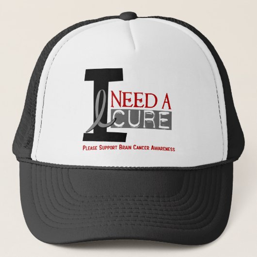 hersenkanker Ik heb een CURE 1 nodig Trucker Pet (Voorkant)