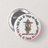 hersenkanker met GOD CROSS 1 Ronde Button 5,7 Cm (Voorkant /achterkant)