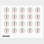 Hersenkanker MET GOD CROSS 1 Ronde Sticker (Vel)