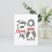 Hersenkanker Ontbrekend Miss My Sister 1 Briefkaart (Staand voorkant)